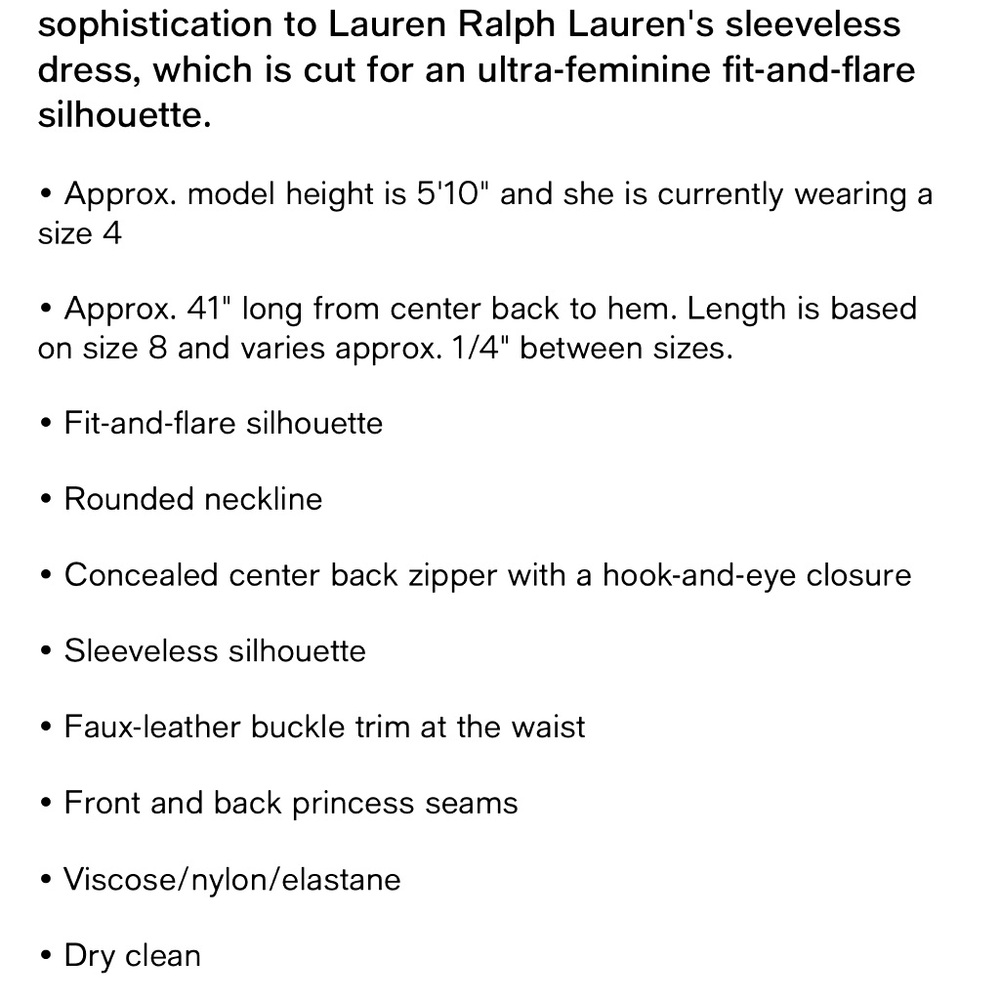 Lauren Ralph Lauren Green Sleeveless A-Line Midi Sophisticated DressPlus Size 18 - Picture 5 of 5